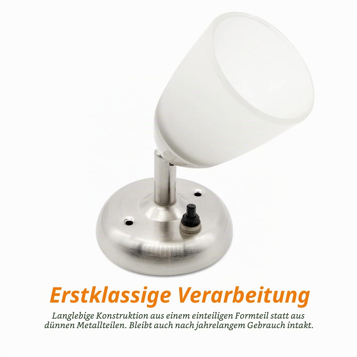 Dream lighting 12v LED Lampen Wohnmobil Leselampe Wandlampe Wohnwagen Boot Warmweiß Sandnickel LED Spot 2 Stück