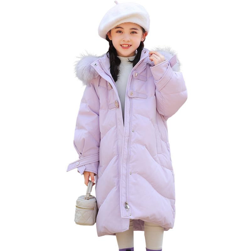 Manteau d'hiver en duvet pour filles de 7 à 16 ans imperméable