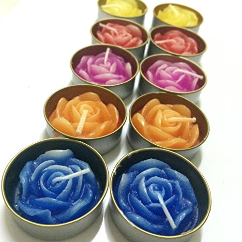 New 10 Pcs Set Mini Thai Aroma Candle Floating Flower Rose Small Spa Handcraft Craved Home Garden Interia Decor