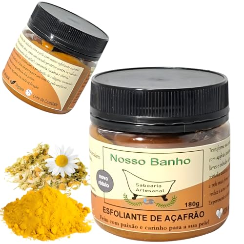 Esfoliante de Açafrão Natural Clareador Antiacne Combate a Folicu...