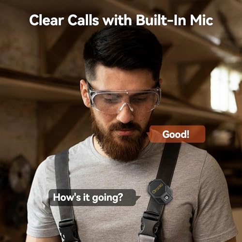 Image of Oraolo Clip-On Portable Speaker Wearable Speaker Bluetooth 5.4, Mini Speakers for Hands-Free Calls, Built-in Mic, Stereo Sound, IPX6 Water Resistance, 12H Playtime, Wireless Speakers for Outdoor