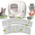 PurifyLogix 12 Pack Odor Eliminator for PuraMax Self-Cleaning Cat Litter Box, Natural Activated Charcoal Filters Refills, Cat Toilet Odor Control Replacement for Automatic Litter Box