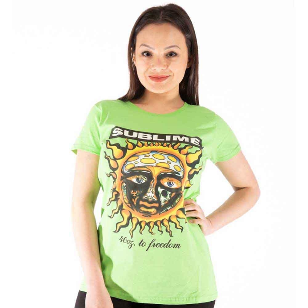 Rock Off Officially Licensed Products Men's Green Ladies Sublime 40Oz To Freedom Official Tee T-Shirt Wo Girls (Xx-Large)