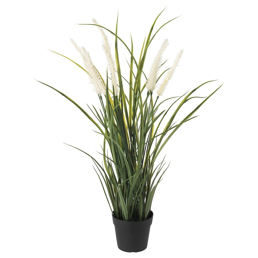 IKEAFEJKA Artificial potted plant, in/outdoor decoration, grass, 9 cm