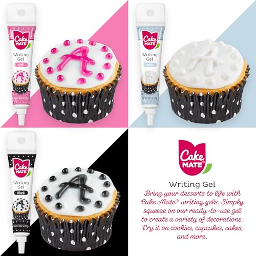 Image of Cake Mate Edible Cake Writing Gels, Vibrant Colors, 9 Pack, 0.67 oz Each | Vibrant, easy-squeeze gels for writing and decorating on cakes, cupcakes, cookies and brownies