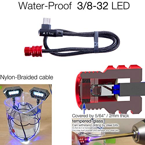 E-Tac Light Compound Bow Sight Light 15 Level Rechargeable Li-Ion Bt Sensor Auto On/Off (Blue (Focused) Led) #TOP6