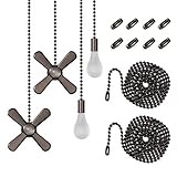 Ceiling Fan Pull Chain , Including 4Pcs Beaded Ball Fan Pull Chain Pendant, Extra 8Pcs Pull Loop Con