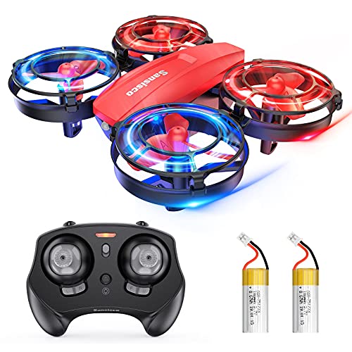 Sansisco A21 Mini Drone LED Coloré, Hélicoptère RC Télécommandé Mode Combat à Rayons Infrarouges avec 3D Flips, Mode sans Tête, 3 Vitesses Réglables, Jouet Cadeau pour Enfant et Débutants Cover