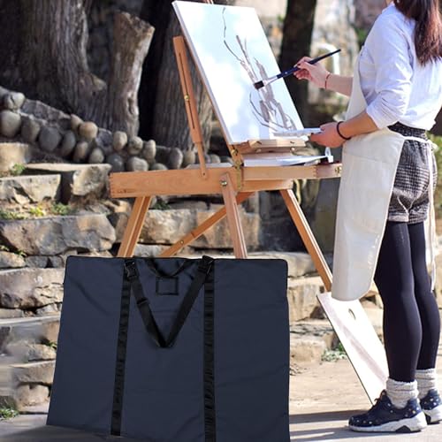 WISEPRO Étui portefeuille A1 avec plusieurs poignées, étanche pour œuvres d'art, croquis, dessin, peinture, affiche, photographie (61 x 91,4 cm), bleu marine, Organiseur de sac – vue 7