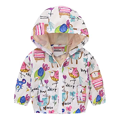 Toddler Baby Boys Cartoon Jacket Long Sleeve Windproof Coats Casual Zip Hooded Jacket