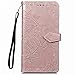 Produktbild Docrax Huawei Honor 6X/GR5 2017 Handyhülle, Hülle Leder Case mit Standfunktion Magnetverschluss Flipcase Klapphülle kompatibel mit Huawei Honor 6X - DOSDA020513 Rosa Gold