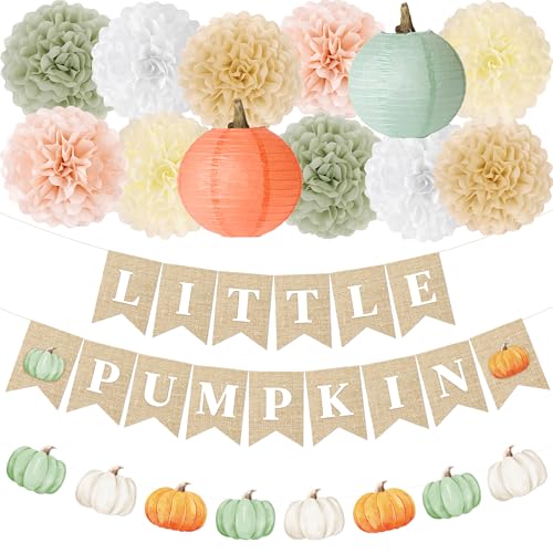 Kriyokiaa Little Pumpkin Baby Shower Decorations 15 Pcs Fall Baby...