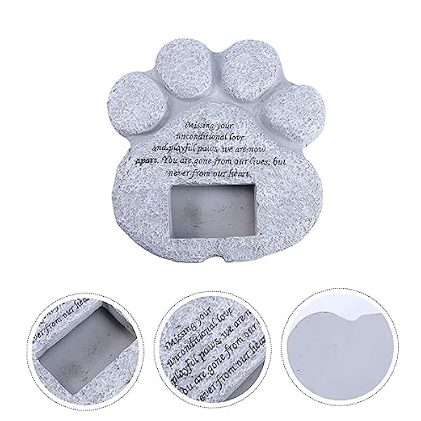Amosfun 1Pc Huisdier Grafsteen Huisdier Graf Markers Huisdier Grafsteen Voor Hond Dier Gedenkteken Hond Graf Marker Huisdier Geheugen Opstapje Hond Gedenkteken Outdoor Huisdier Tuin Hars