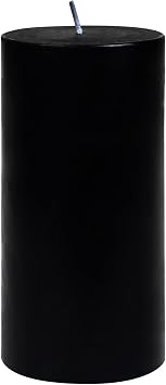 6 Inch Black Pillar Candle