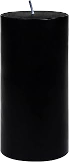 6 Inch Black Pillar Candle
