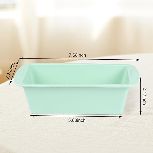 Miniatura 5 de Paquete de 4 mini moldes de silicona para pan, moldes antiadherentes para hornear panes y pasteles para brownies, pan de plátano, fabricación de