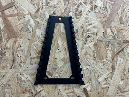 Maulschlüssel und Ringschlüssel Halterung für Werkzeugwand Wandmontage Wandhalterung 12 und 15 Auflagen (12 Auflagen)