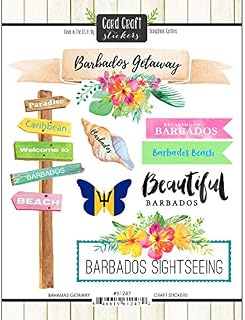 Scrapbook Customs 61247 Barbados Getaway Scrapbook Stickers