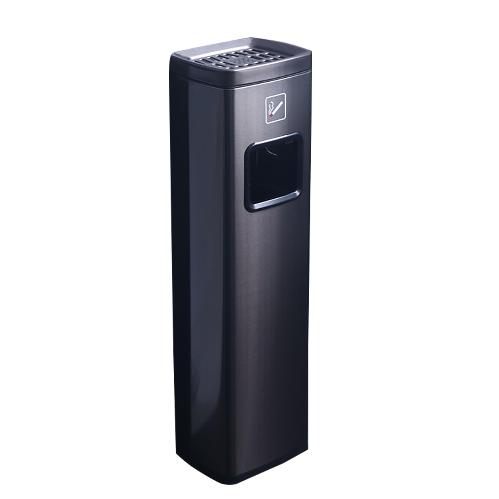 IUokLU Standing Cigarette Butt Receptacle,Outdoor Smoking Disposal,Commercial Grade with Inner Box for Safety and Cleanliness（Black）