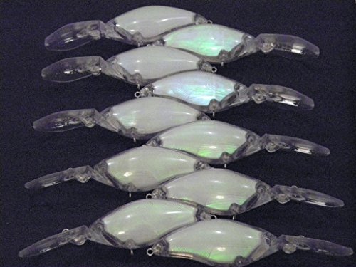 Wlure 10 Blank Unpainted Deep Diver Crankbait Fishing Lures With Free Eyes Upc739 #TOP2