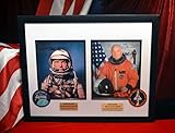 2 Signed JOHN GLENN Astronaut Pictures, Frame, COA, DVD, LIFE Mag, Newspapers, NASA, 1st Day Cover, STS-95 liner COAs