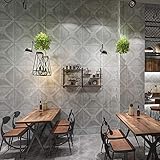 * Papel pintado autoadhesivo. KBB - Papel Pintado del Viejo Viento Industrial Diamond Steel Refinado decoración Impermeable fácil de Limpiar Pelucas cafetería Internet Cafe Fuga