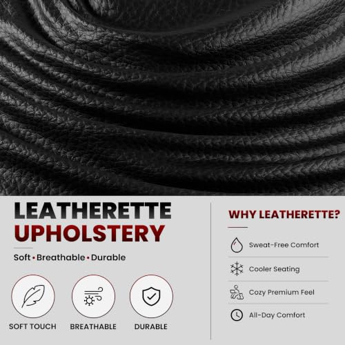 Image of beAAtho Vintage Executive High Back Ergonomic Leatherette Office Chair with 3 Years Warranty | Revolving Director & Boss Seating | Orthopedic Design | Black