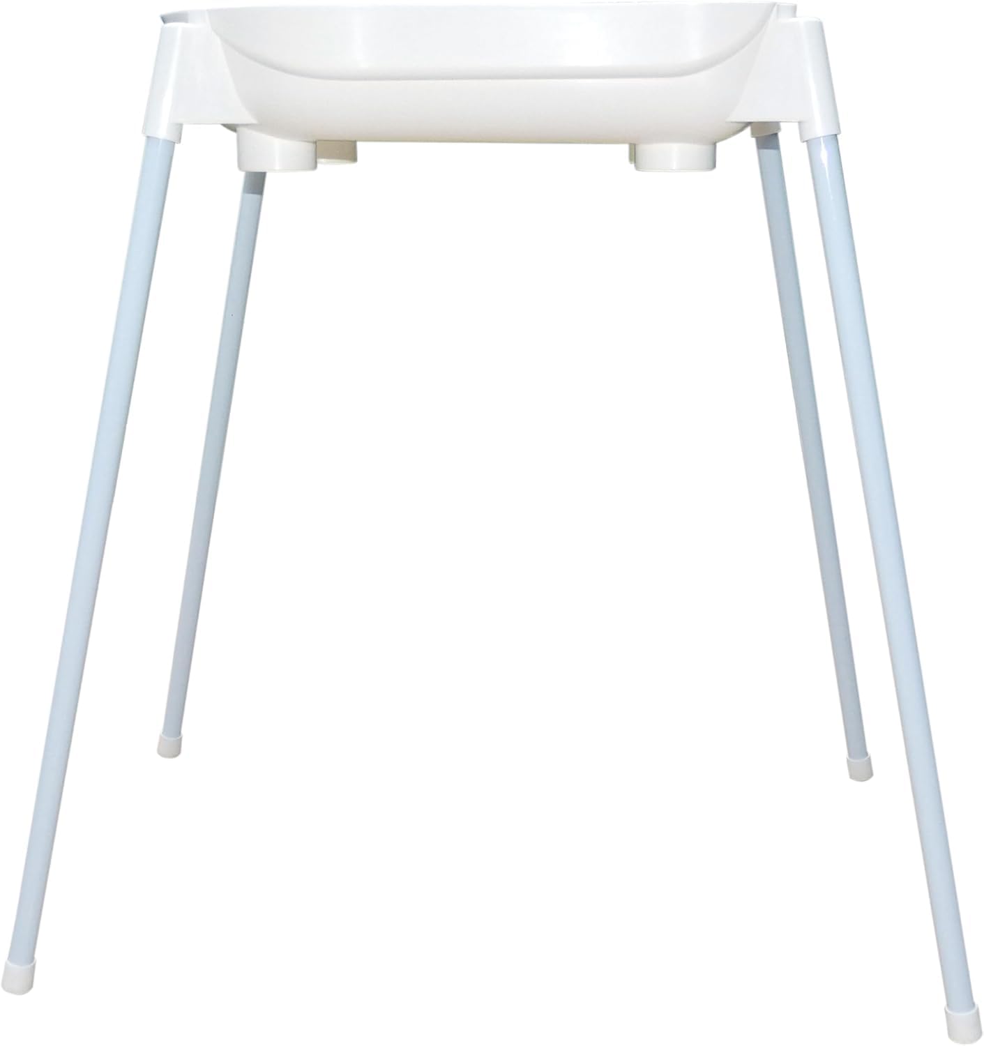dBb Remond Support Baignoire Bébé Grand Modèle - Stable et Sécurisé - Pieds Amovibles Antidérapants en Métal Rilsanisé Blanc - Tuyau de Vidange - H83 x L100 x l53 cm - pour Baignoires 4 Mois et +