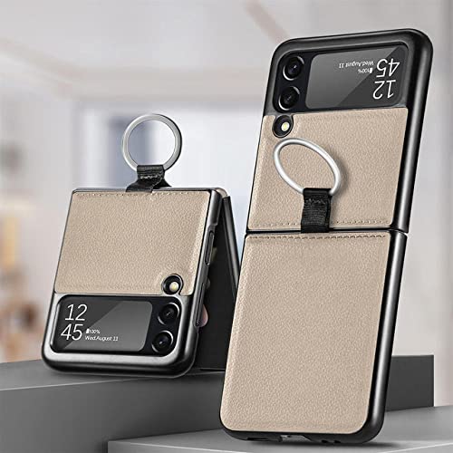 Protection Samsung Galaxy Z Flip 3 5G coque rigide PC et cuir PU litchi