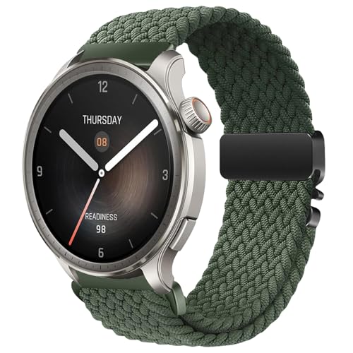 [AiMaoo] �o���h Amazfit Active Max/Balance 2/Balance/Bip 6/Bip 5/5 Unity/T-Rex 3 Pro/T-Rex 3 �Ή� �ւ��x���g 22mm �L�k�� �i�C�����p���V���[�g�o�b�N���҂݃o���h 