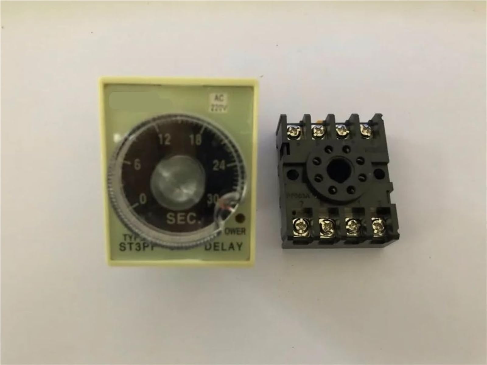 ST3PF ST3 AC110V AC220V Relè temporizzato con ritardo di spegnimento con base 8 pin 1 pz(60M,AC110V)