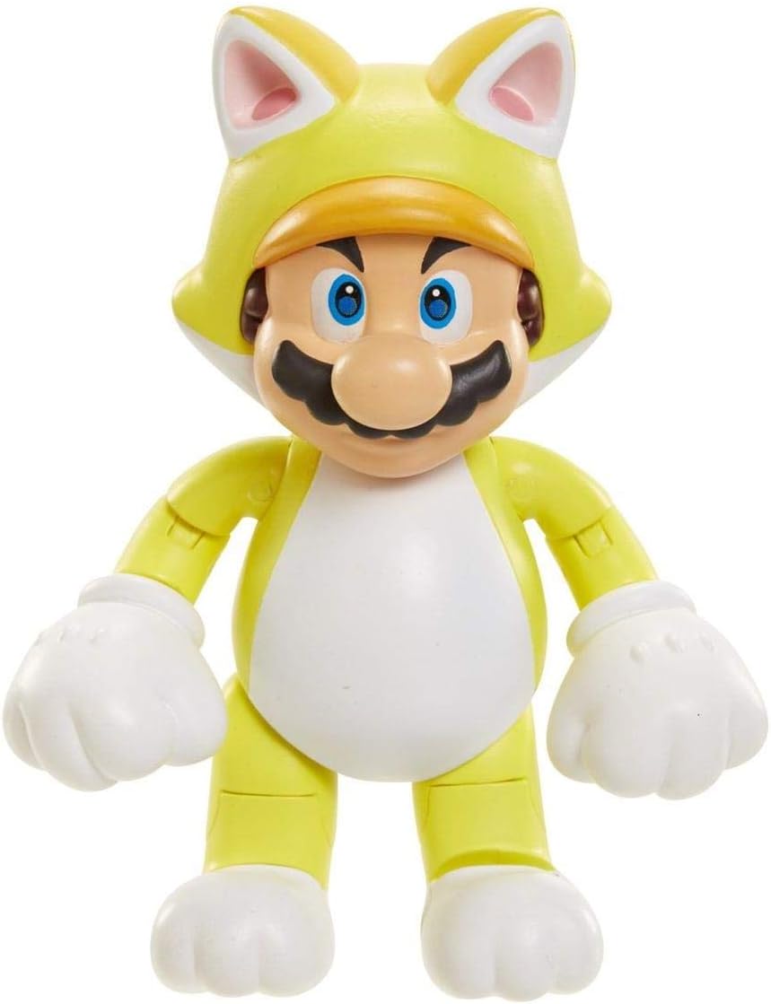 Nintendo Cat Mario with Bell Action Figure, 4"