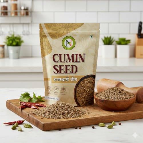 Image of NatureVit Cumin Seeds (Jeera) 400g - Bold Whole | Fresh Rajasthan Jeera | Pure, Natural, No Added Colours or Preservatives