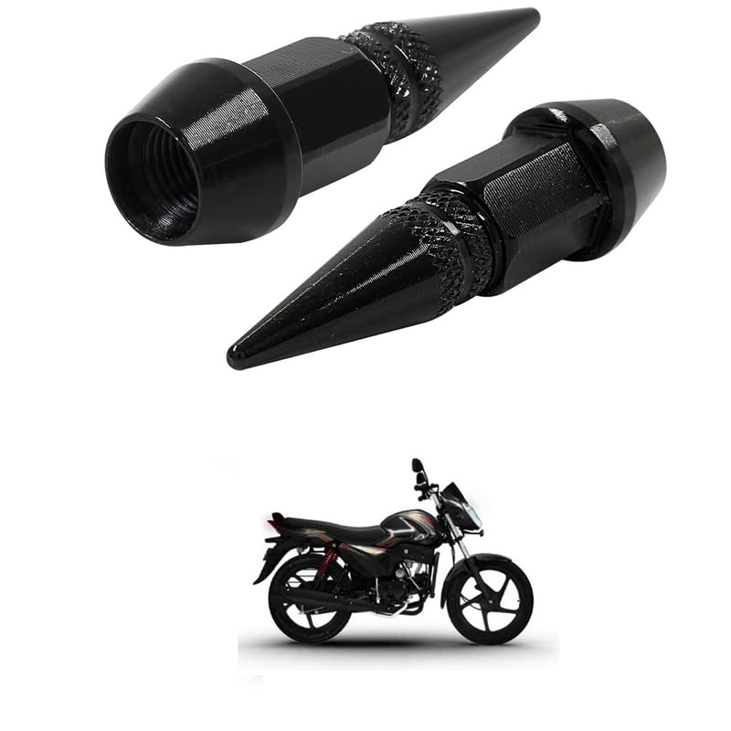 LOVMOTO Universal Spiked Valve Caps,Aluminum Alloy Dustproof and Waterproof Tire Valve Stem Caps, Suitable for Cars, Trucks and Motorcycles (2PCS Black) Comfortable with Pant-ero-picture-31