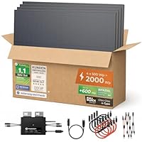 Solarway® Balkonkraftwerk 2000W / 800W komplett Steckdose - neuester 800W Wechselrichter - Solaranlage Komplettset - 500W bifaziale Solarmodule & Envertech & Zubehör