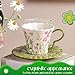 Imagen de OHAANYY Taza de café de porcelana con platillo