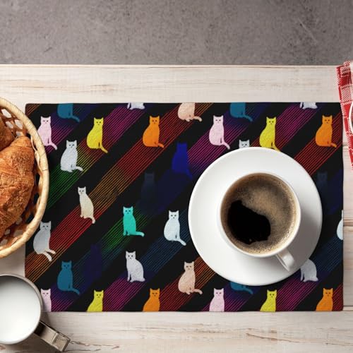 Set de table silhouette de chat lavable pour protéger la table des enfants - 6
