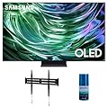 Samsung QN77S90DAFXZA 77 Inch 4K OLED Smart TV with Dolby Atmos with a Walts TV FIXED-MOUNT-43-90 TV Mount for 43-90 Inch Compatible TVs and Walts HDTV Screen Cleaner Kit (2024)