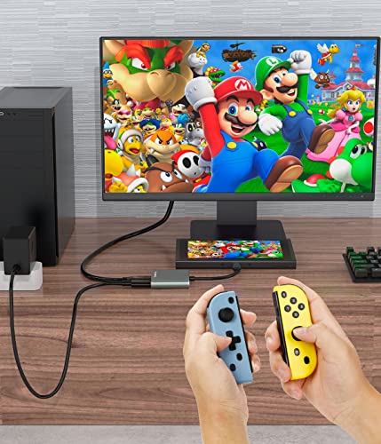 YCCSKY Switch Dock for Nintendo Switch/OLED, USB C to HDMI Multiport Hub, Portable 4K HDMI Switch Ad