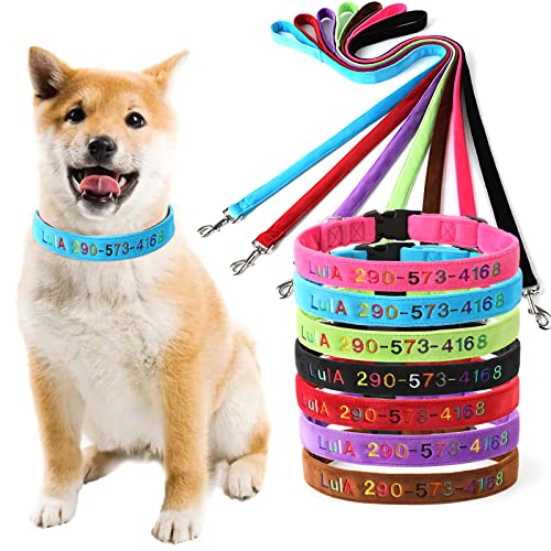 Gredstar Hundehalsband Personalisierbar – Reflektierend, Nylon, Mit Namensstickerei | Größen S, M, L, XL
