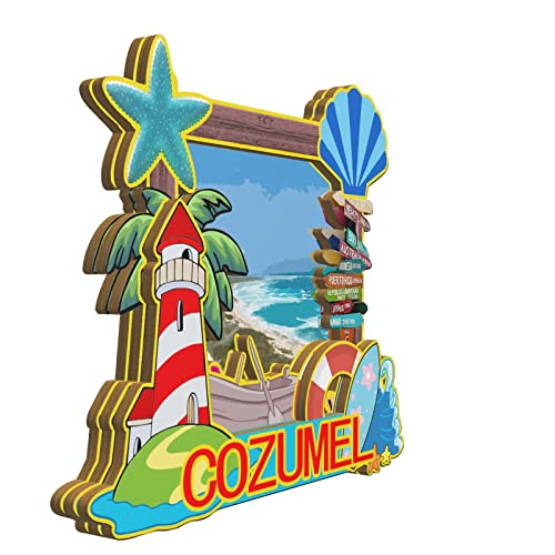 Imán de madera decorativo Cozumel México miniatura 2