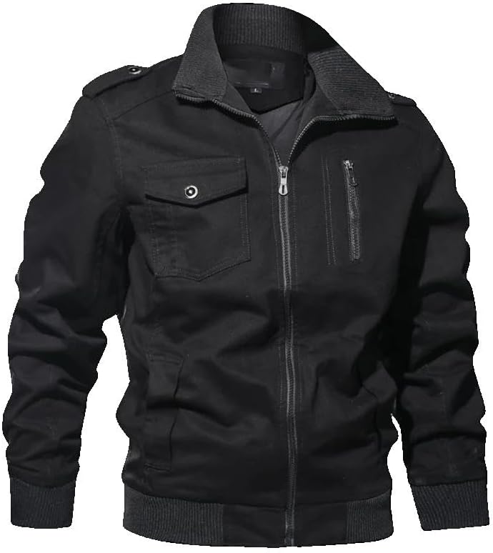Xingfenly Military Autumn Winter Jacket Men Army Cotton Jackets Washed Outerwear Pilot Air Force Plus Size