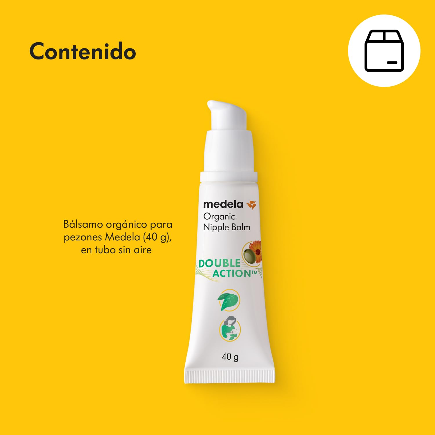 Medela crema orgánica para pezones, alivio y humectación para madres lactantes, hecha con ingredientes naturales y seguros, alivio rápido para pezones doloridos, apta para el postparto, 40 g