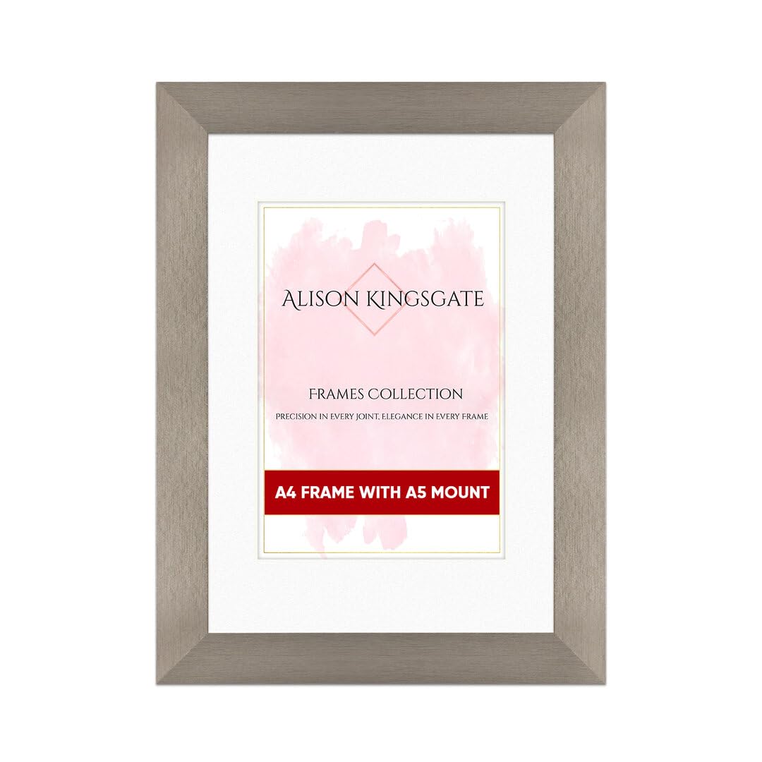 Alison Kingsgate A4 ALUMINIUM Picture Frame with Mount for A5 Photos