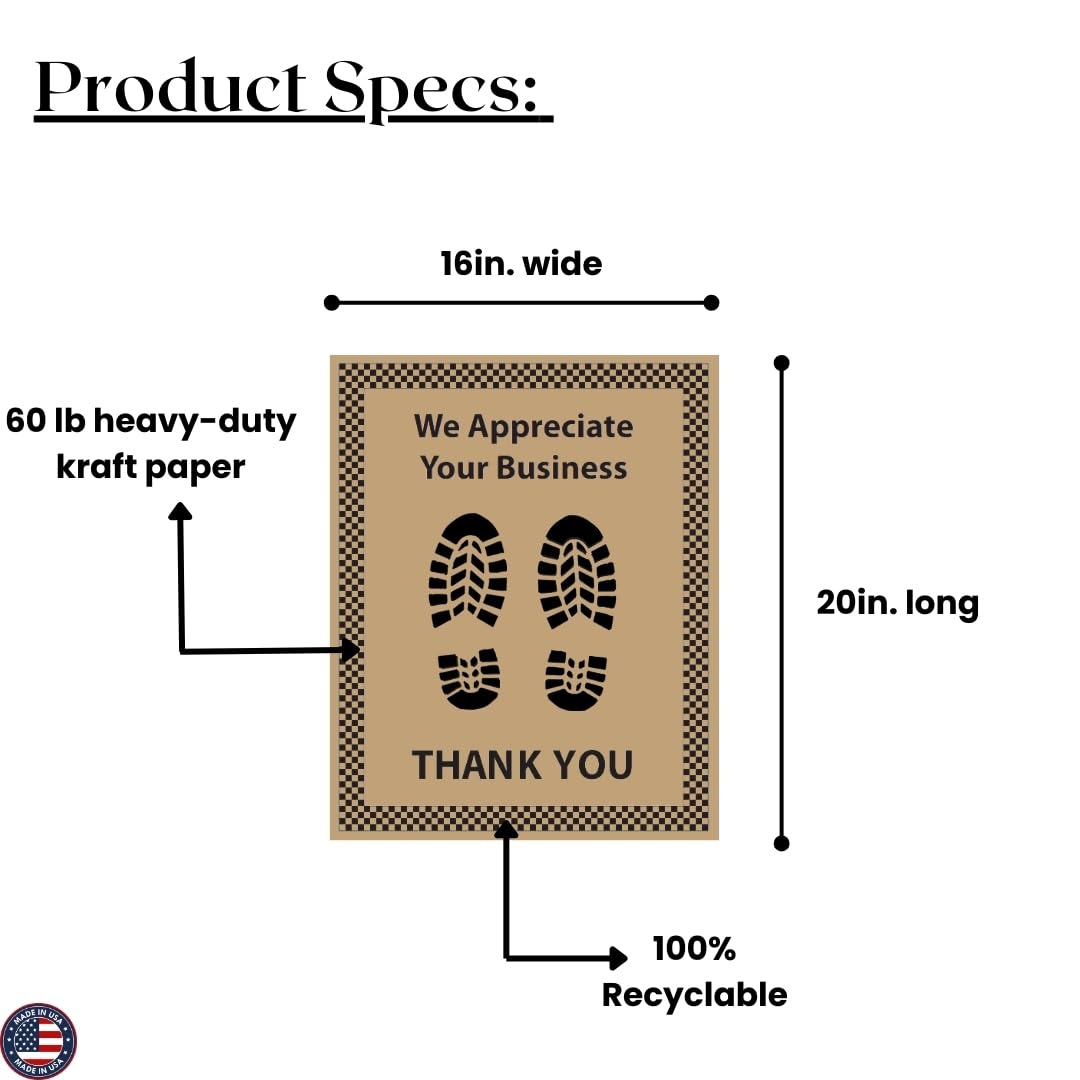 N F String Son Inc Brown Paper Floor Mats For Cars 20L x 16W Heavy-Duty Disposable Auto Floor — view 2