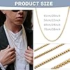 HSWYFCJY Mens Necklace Silver Round Box Chain Width 3mm 316L Stainless Steel Rolo Chain Necklace Length 50cm Birthday/Holiday Jewellery Gifts for Women Men #4