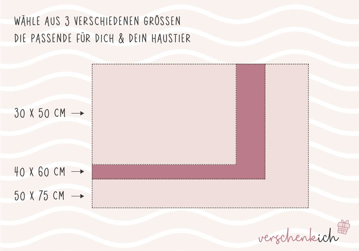 Napfunterlage Hund personalisiert mit Name | Hundebar 50 x 70 cm