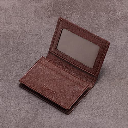 Image of HISCOW Business Card Holder with Large Compartment - Full Grain Leather