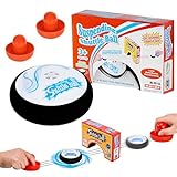 Air Hockey Hover Puck, Portables Air Hockey-Set mit 2 Roten Lufthockey Drücken, Tragbares Airhockey Portable, Airhockey Tisch Kinder Erwachsene, Kinder Outdoor Klask Spiel Familienunterhaltung