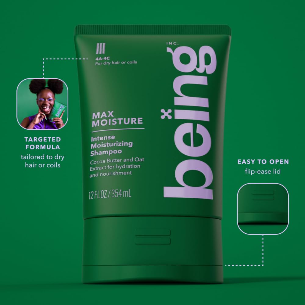 being MAX MOISTURE Intense Moisturizing Shampoo with Cocoa Butter and Oat Extract, 12 fl oz image 5